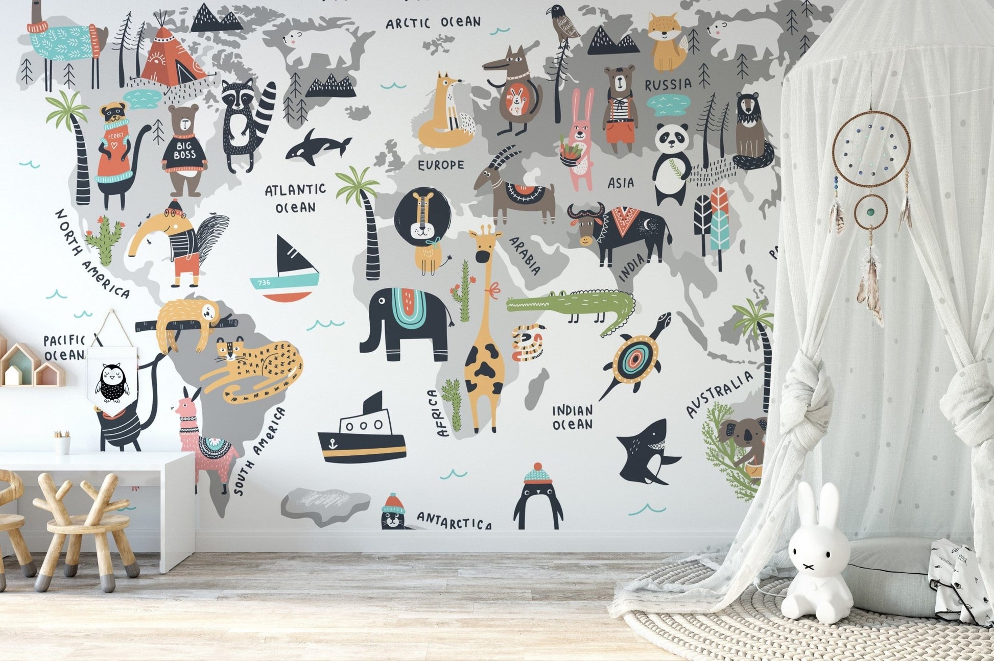 Beautiful Animal World Map Wallpaper - Giffywalls A780
