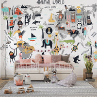 Beautiful Animal World Map Wallpaper - Giffywalls A780