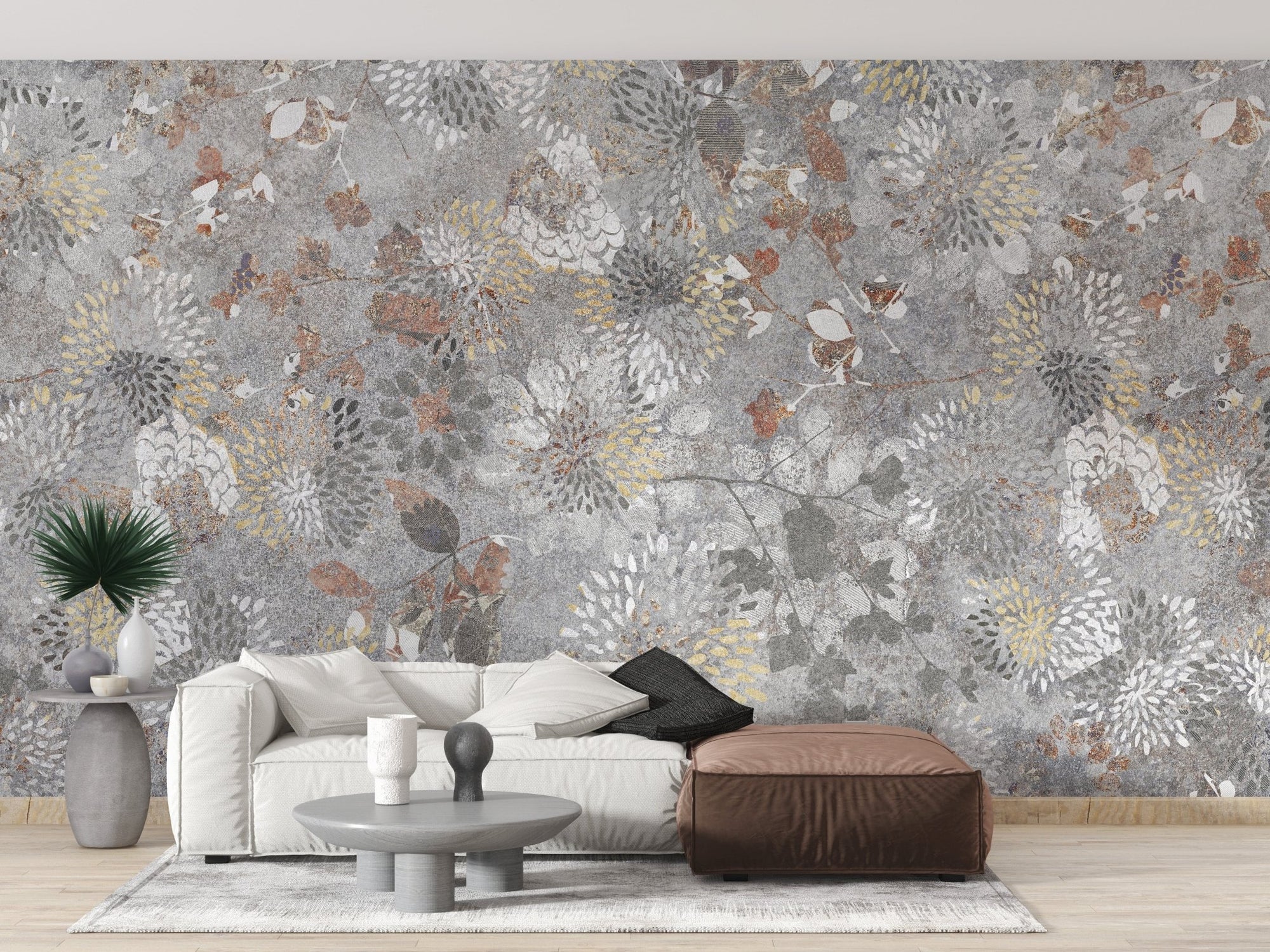 Elegant flower wallpaper for vintage-inspired home decor. A790