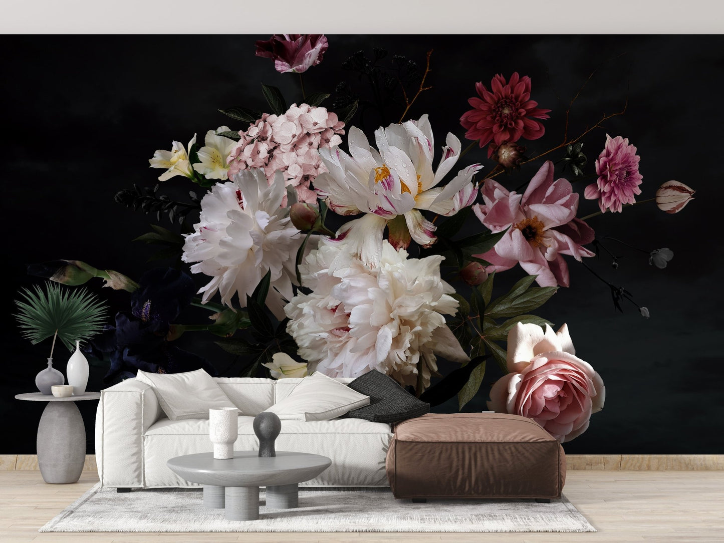 beautiful garden flowers wallpaper mural