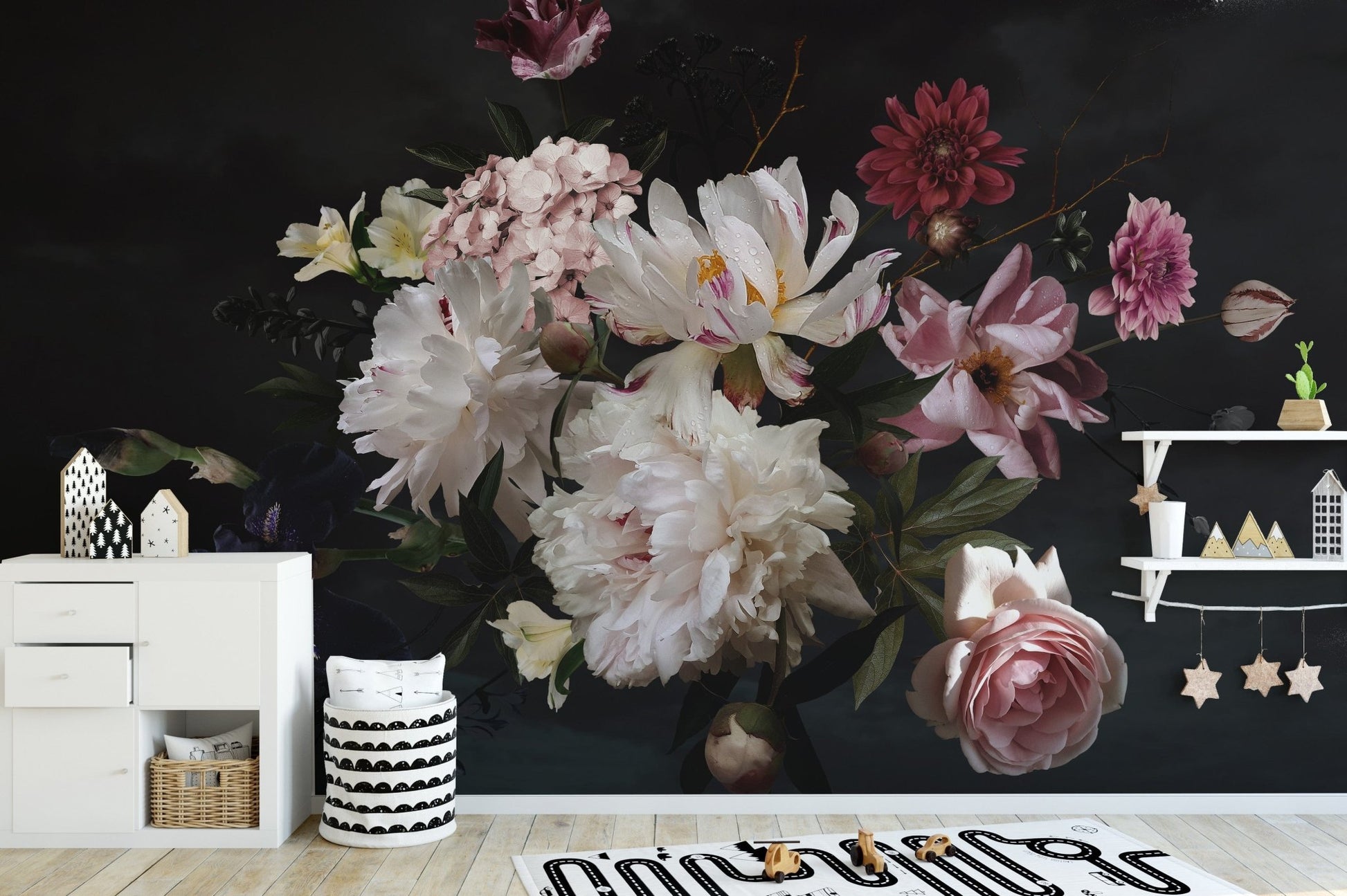 Beautiful Garden Flowers Wallpaper Mural - Giffywalls