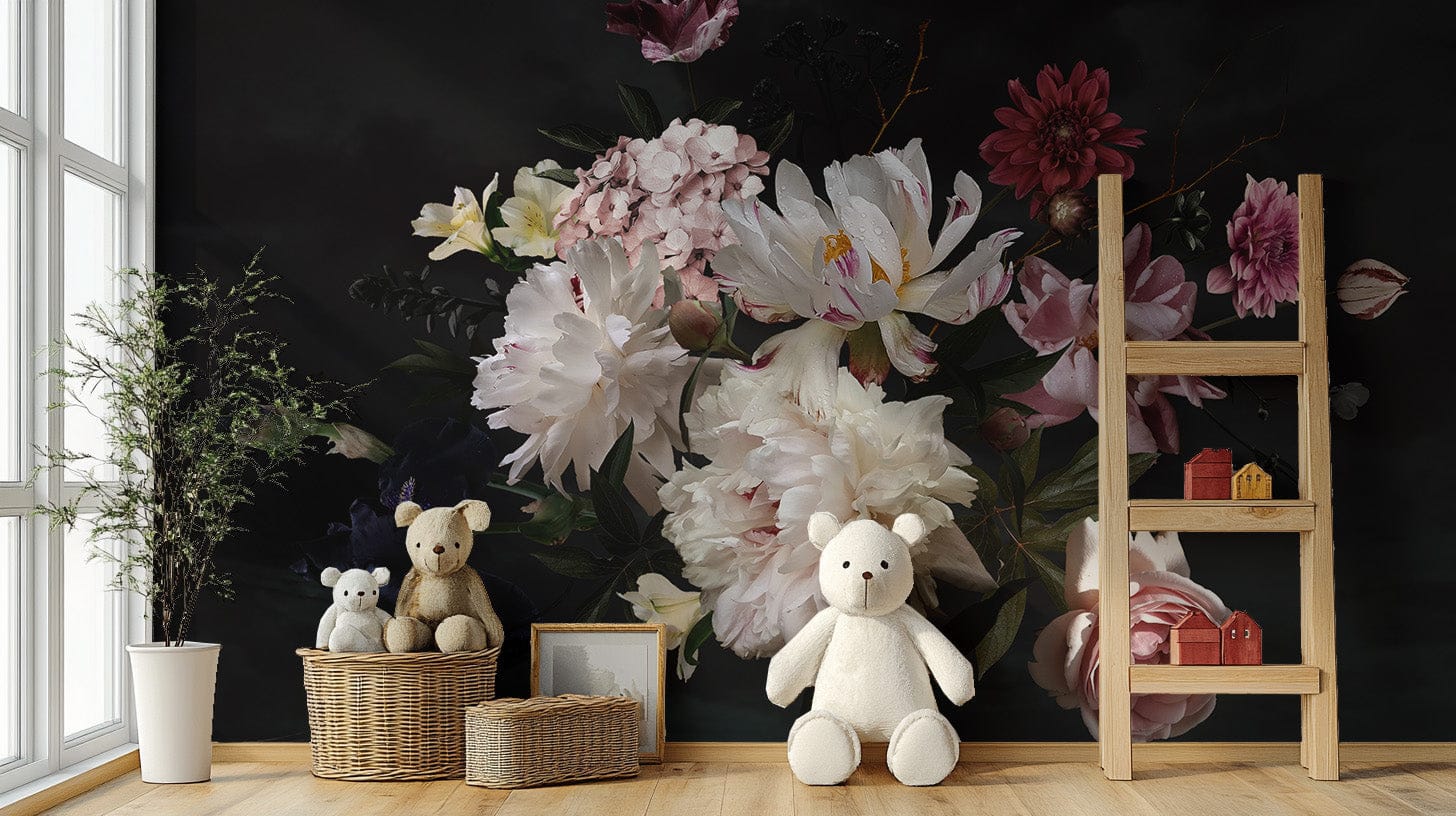 Beautiful Garden Flowers Wallpaper Mural - Giffywalls