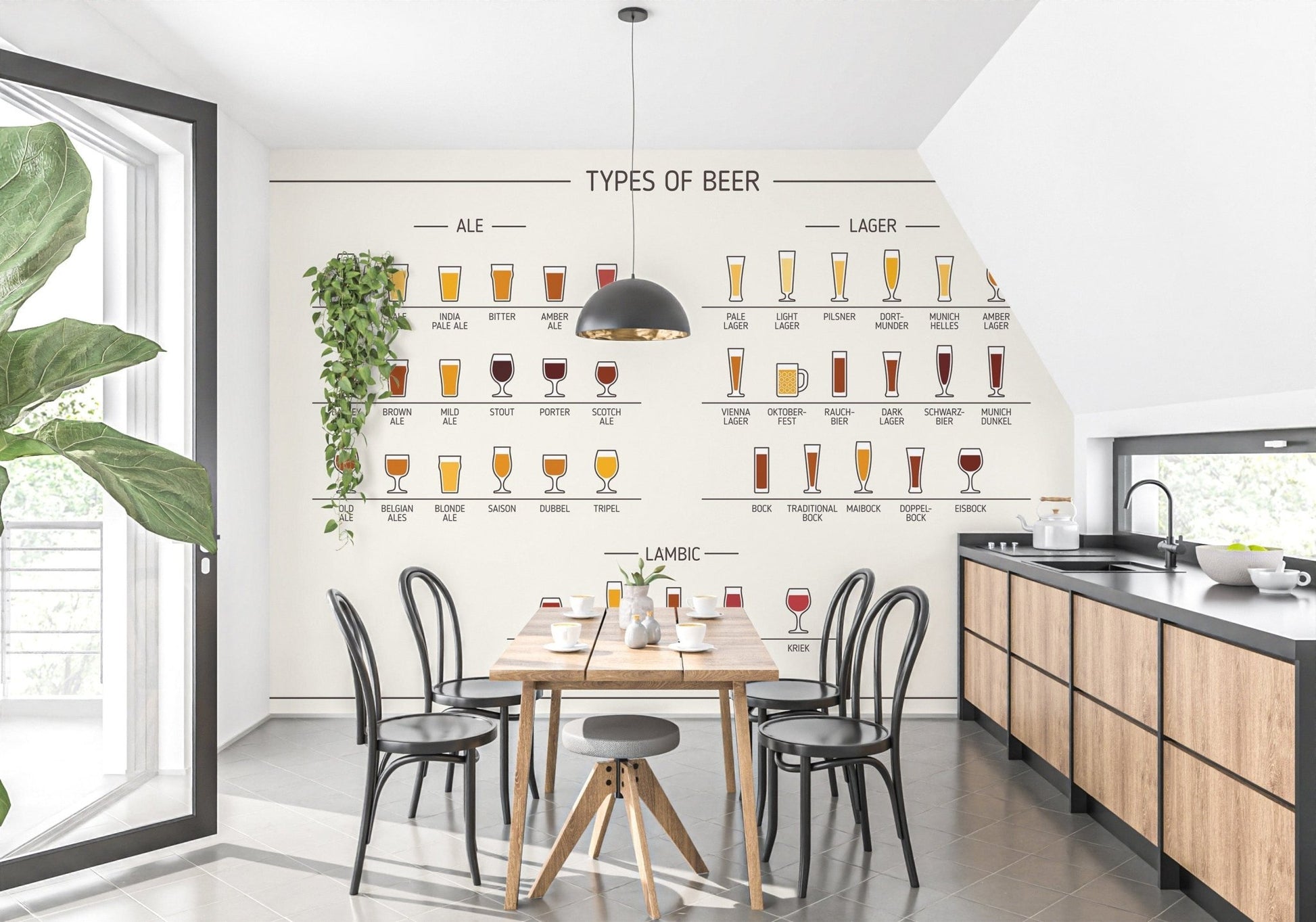 A beer lover's perfect wall mural wallpaper
