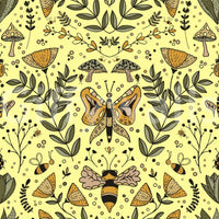 Bees Butterflies and Flowers mural for an accent wall.

