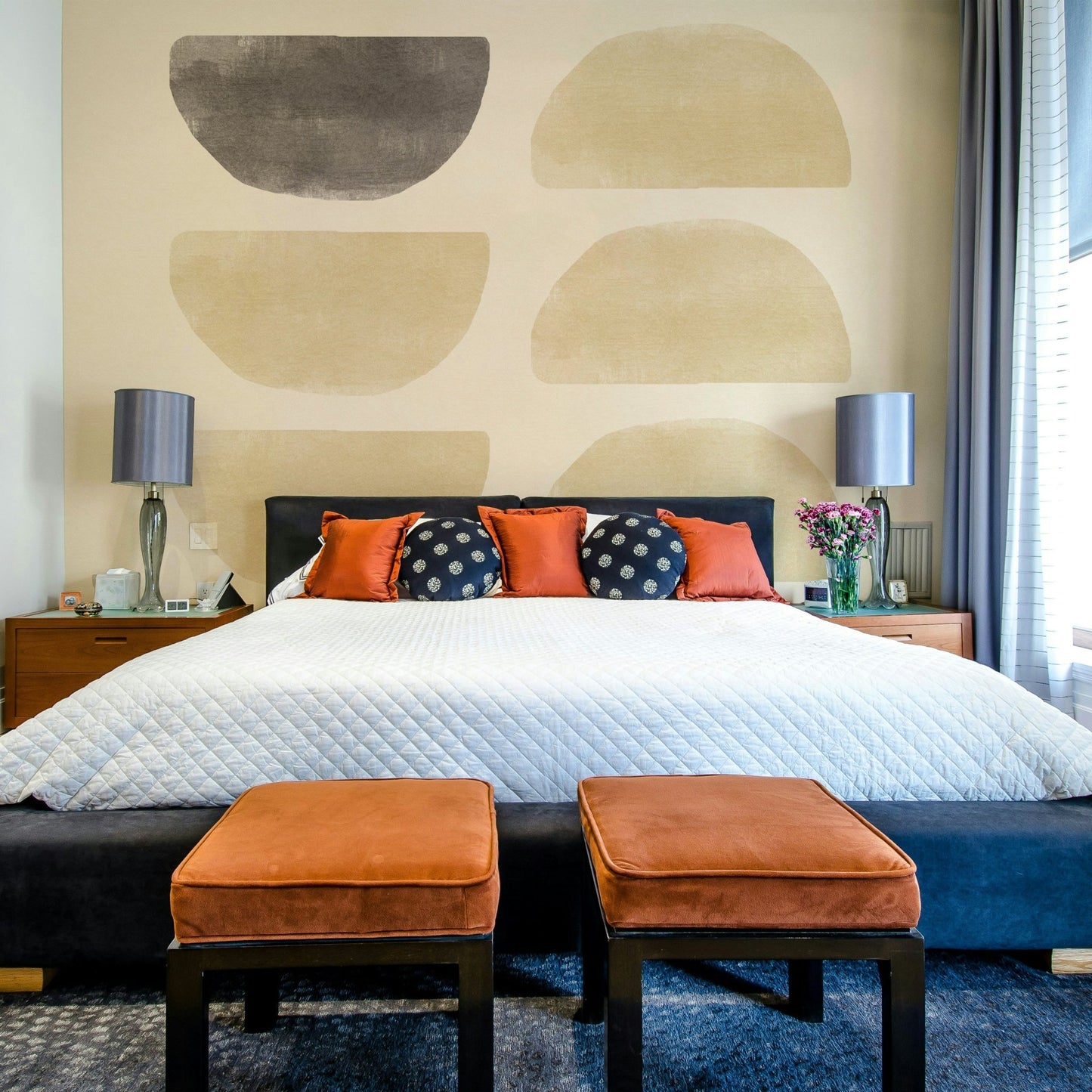 Beige Bliss: Abstract Harmony Wall Mural