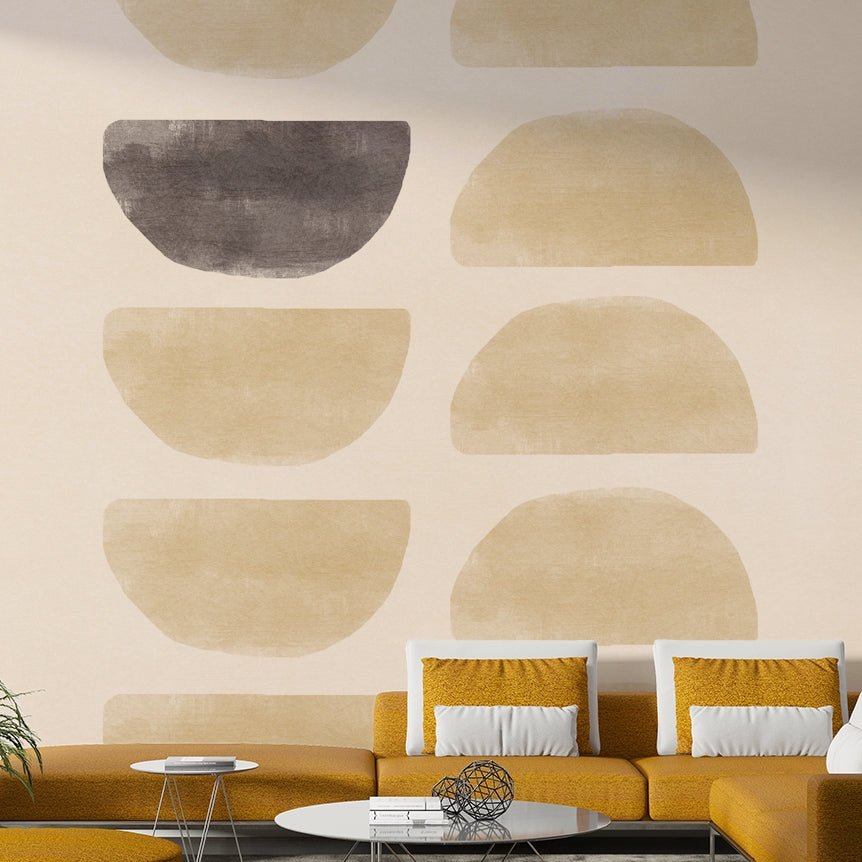 Beige Bliss: Abstract Harmony Wall Mural