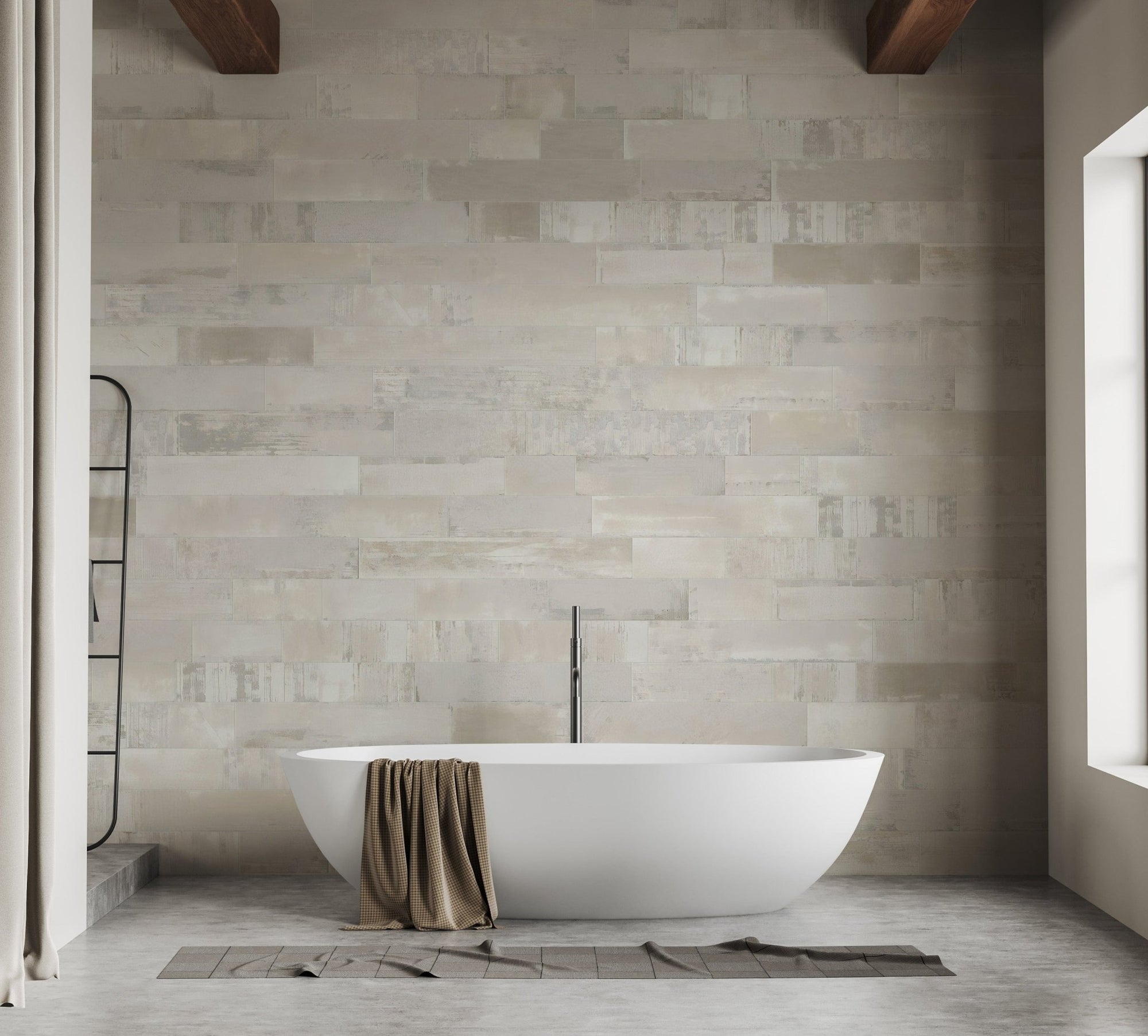 Beige Brick Textured Wallpaper Mural A318