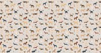 Beige Canine Parade Wallpaper - Giffywalls, MM-01