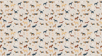 Beige Canine Parade Wallpaper - Giffywalls, MM-01