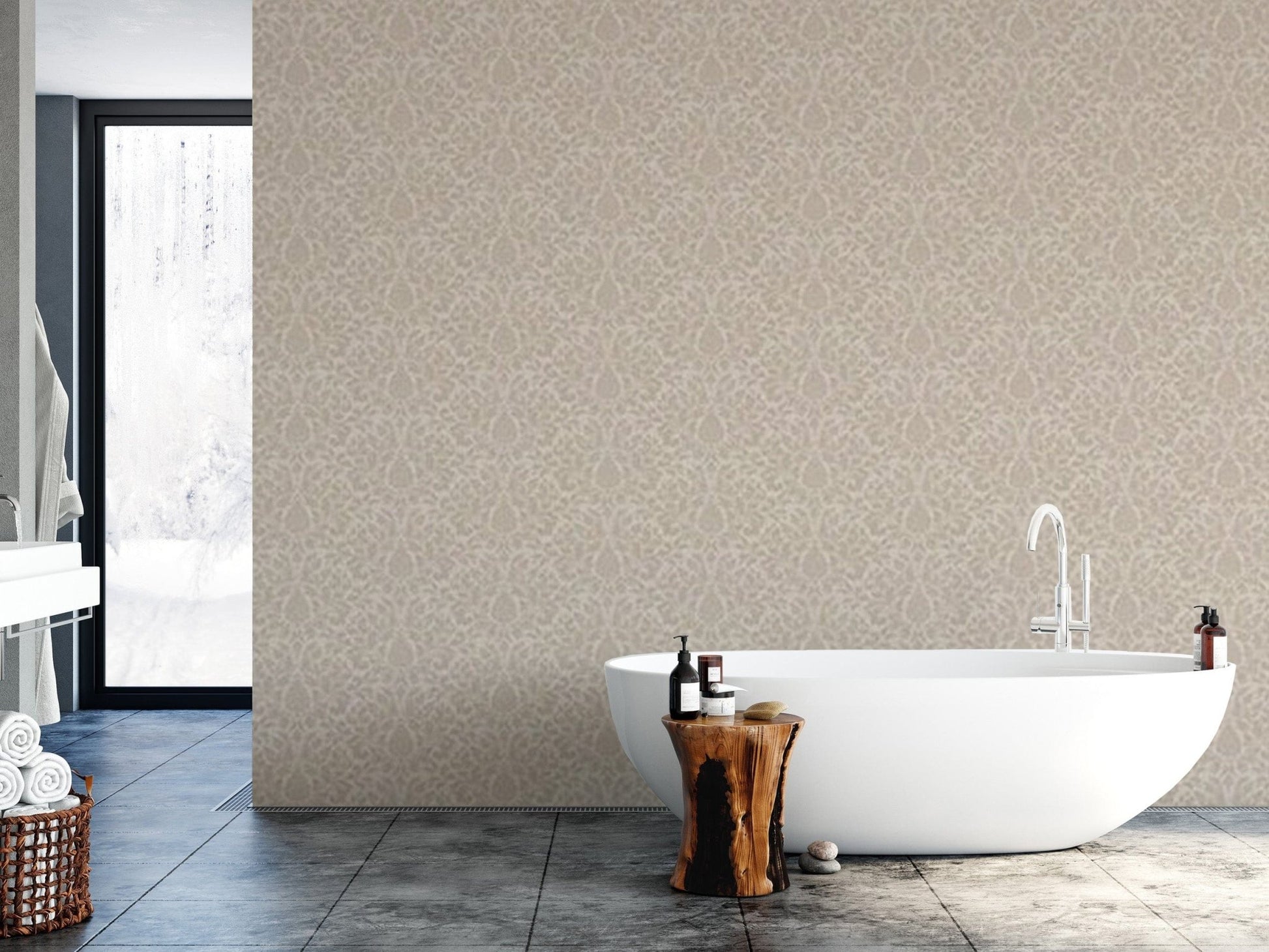Beige pattern wallpaper for room
