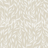 A seamless pattern of leaves on a wall

