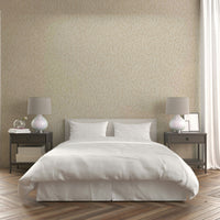 Living room with beige leafy wallpaper GD503

