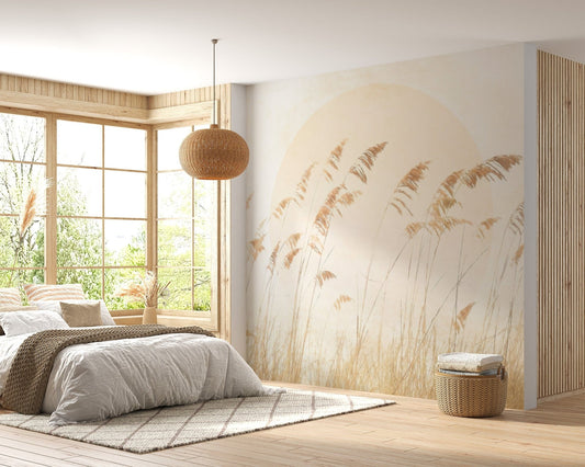 Nature-inspired beige reed wall decor C505