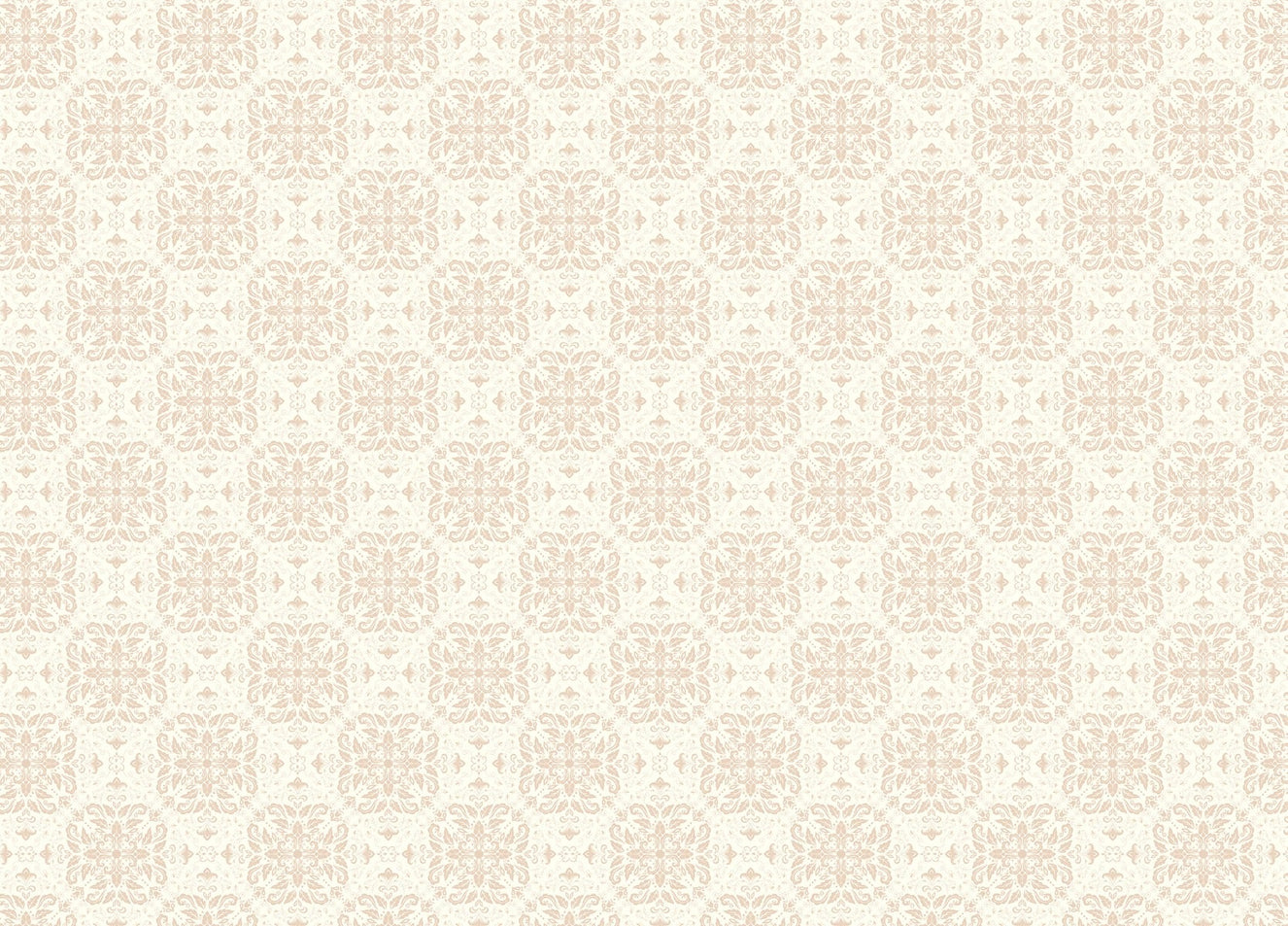 Beige Small Pattern Damask Wallpaper Mural