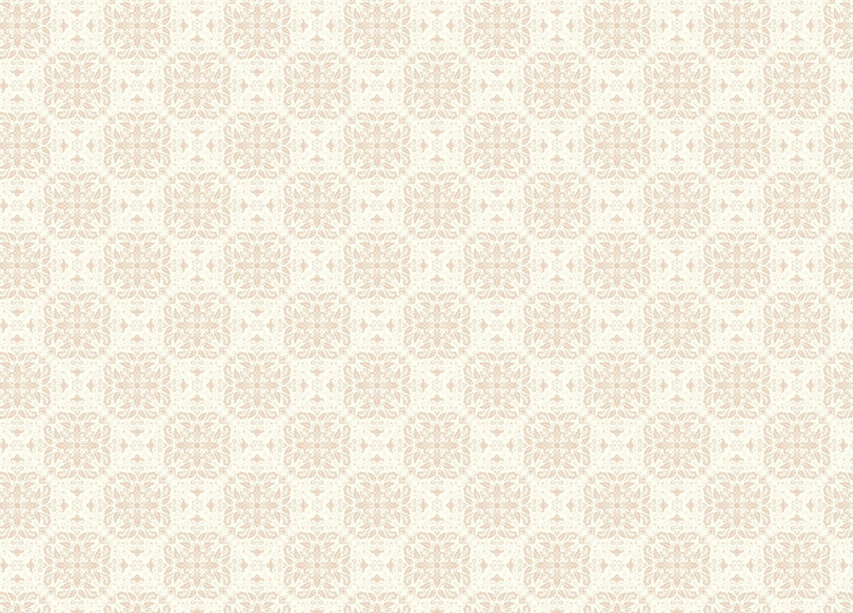 Beige Small Pattern Damask Wallpaper Mural