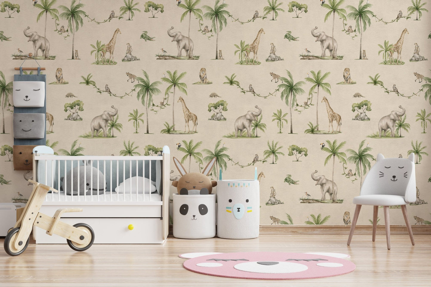 Jungle safari animal wallpaper design
