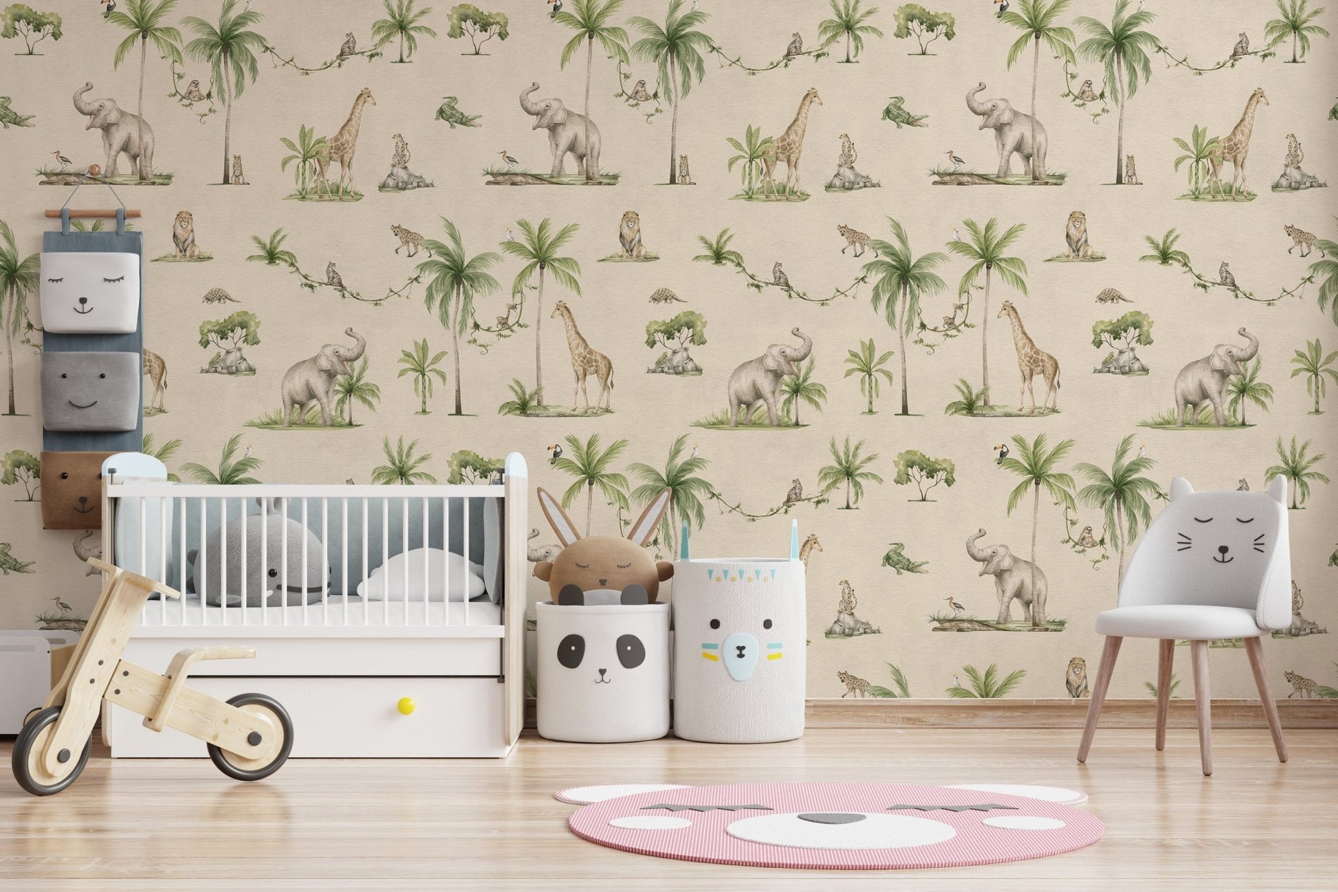 Jungle safari animal wallpaper design
