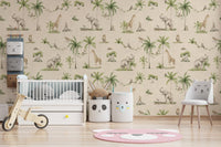 Jungle safari animal wallpaper design
