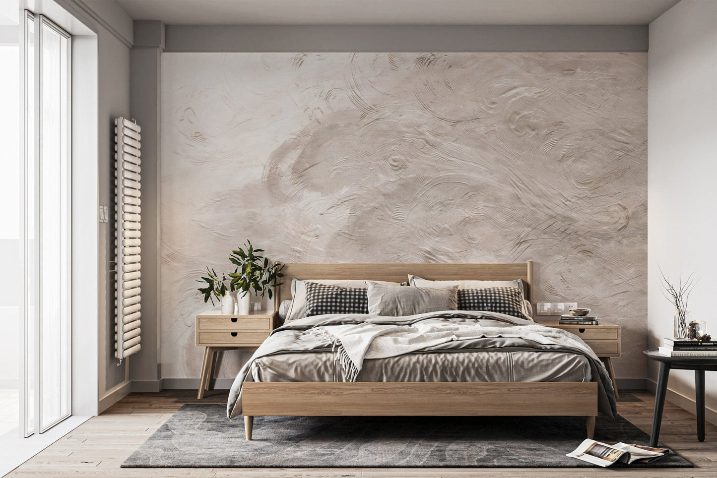 Modern beige abstract wall mural
