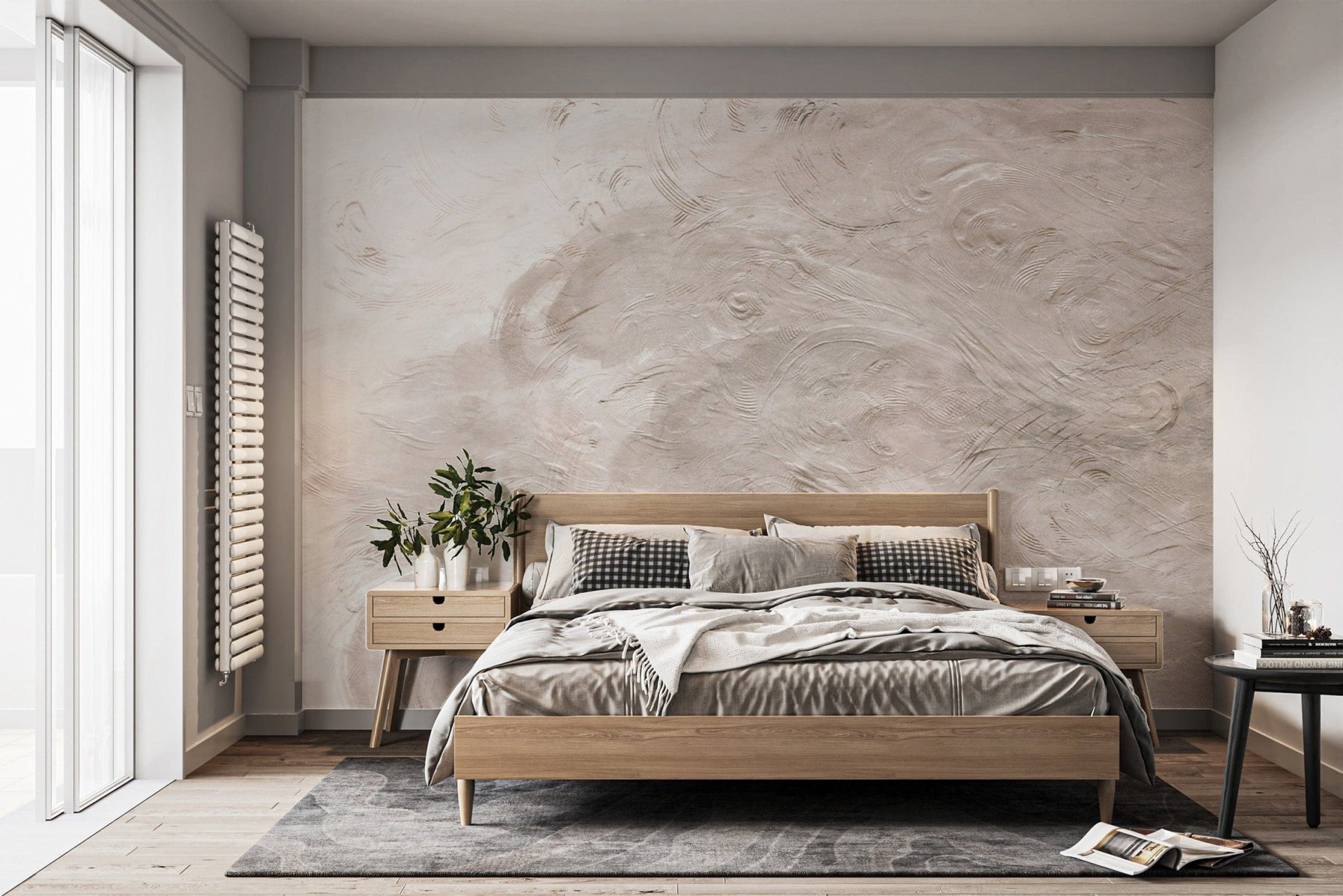 Modern beige abstract wall mural
