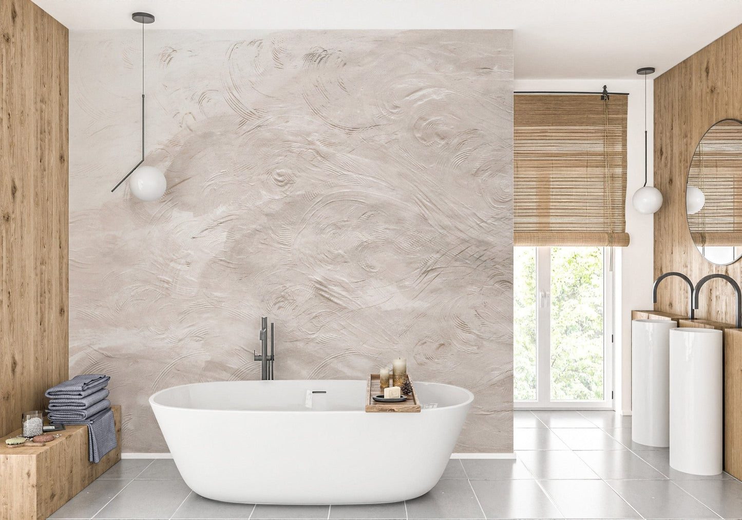 Warm-toned swirl abstract wallpaper
