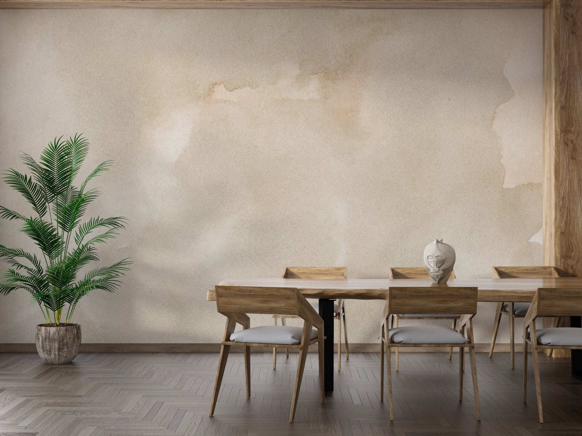 Abstract Beige Watercolor Wall Mural, B375