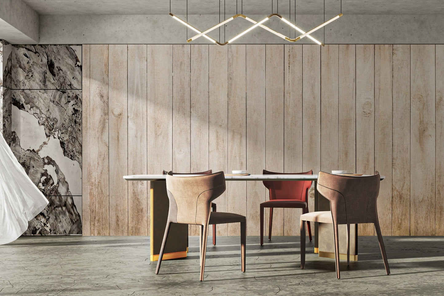 Beige Wood Panel Wallpaper Mural - Giffywalls wood-04