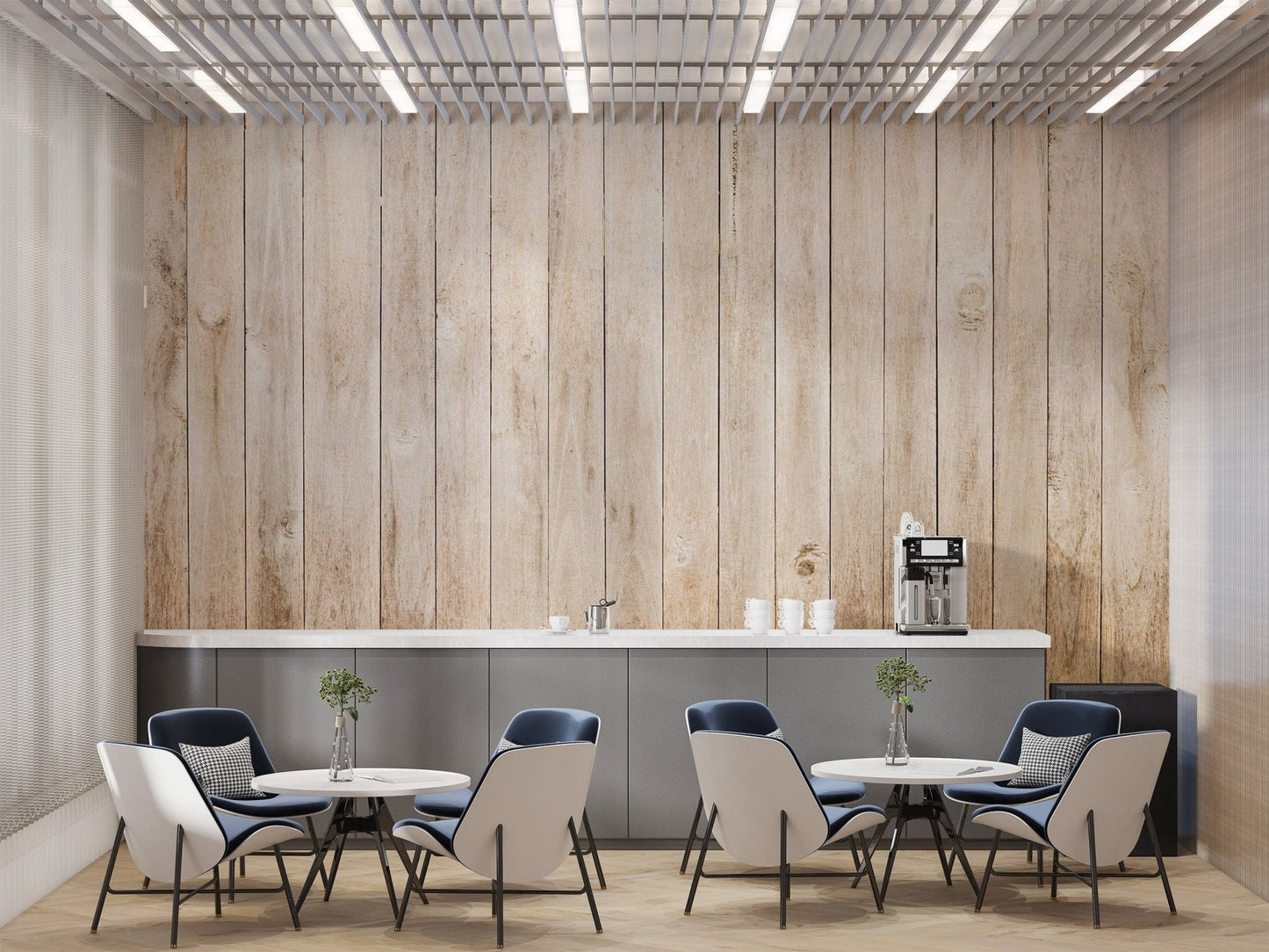Beige Wood Panel Wallpaper Mural - Giffywalls wood-04