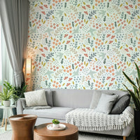 Fresh Spring Florals on Bellbird Wallpaper Design

