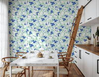 Watercolor wallpaper featuring berries and natural foliage GD7274