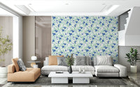 Berry pattern wallpaper with gentle watercolor botanical design GD7274