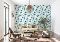 Floral berry wallpaper with hand painted botanical details GD7274