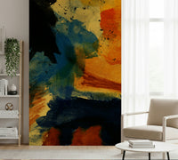 An artistic nature inspired mural for home decor.