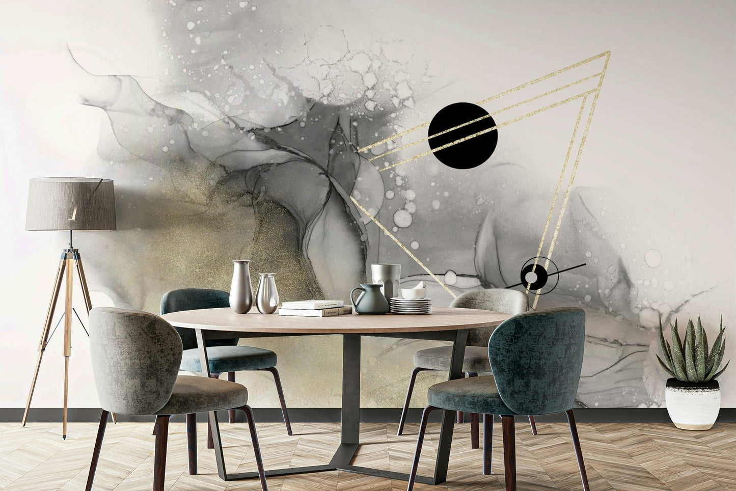 Cosmic galaxy wallpaper mural for modern wall design

