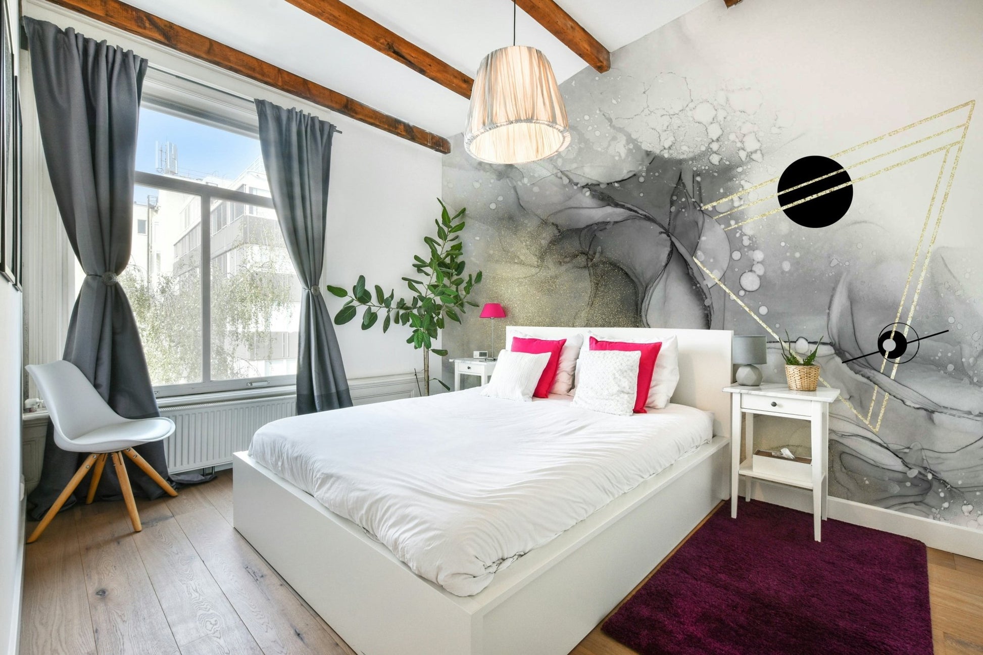 Star-studded galaxy wallpaper mural for feature walls

