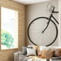 Colorful street bike mural adding energy to a teen bedroom

