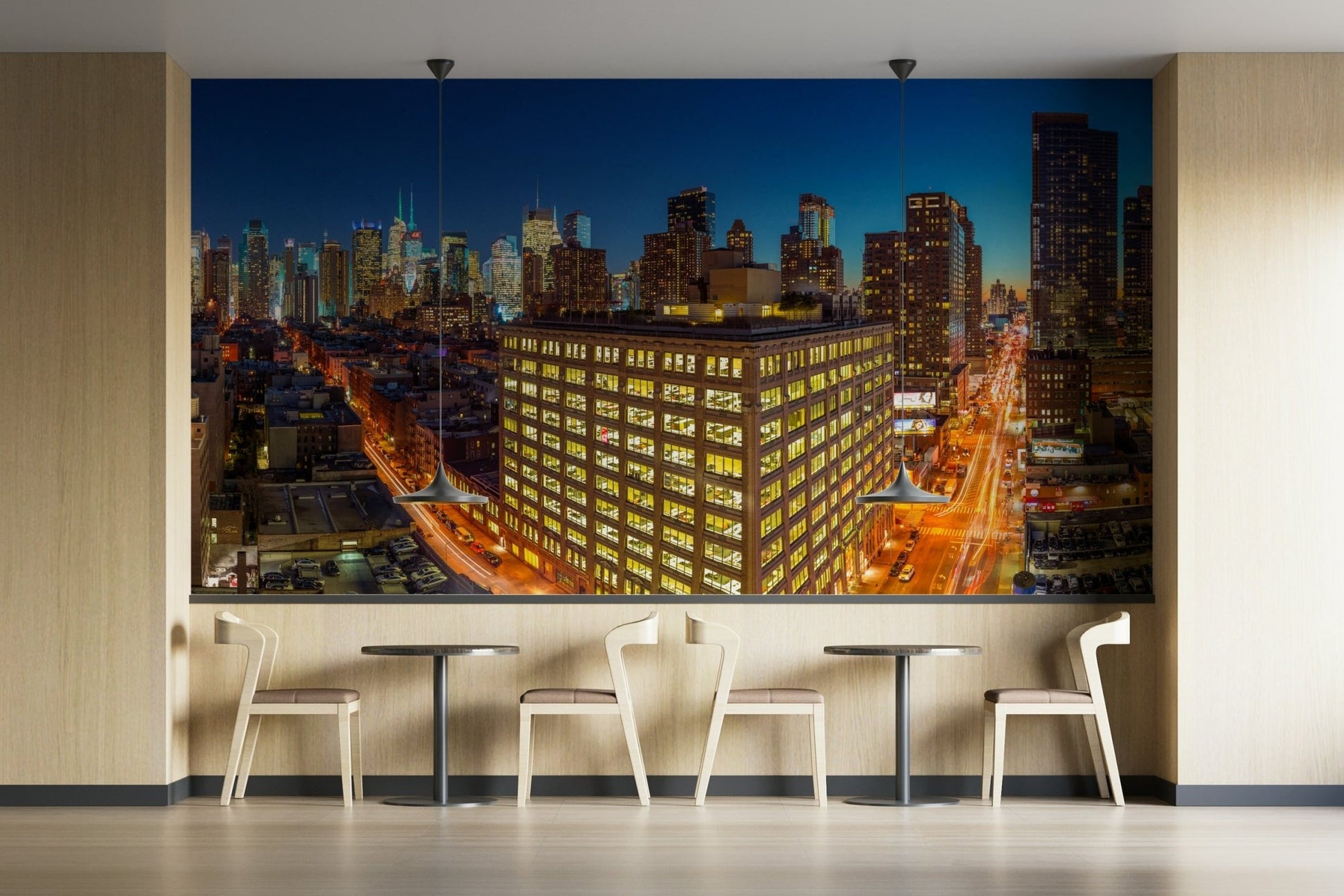 The composition shows a wide view of the city.

