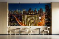 The composition shows a wide view of the city.

