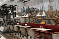 The image is a nighttime or dusk scene.

