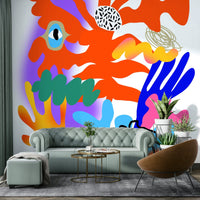 Explosive wall mural in galactic theme

