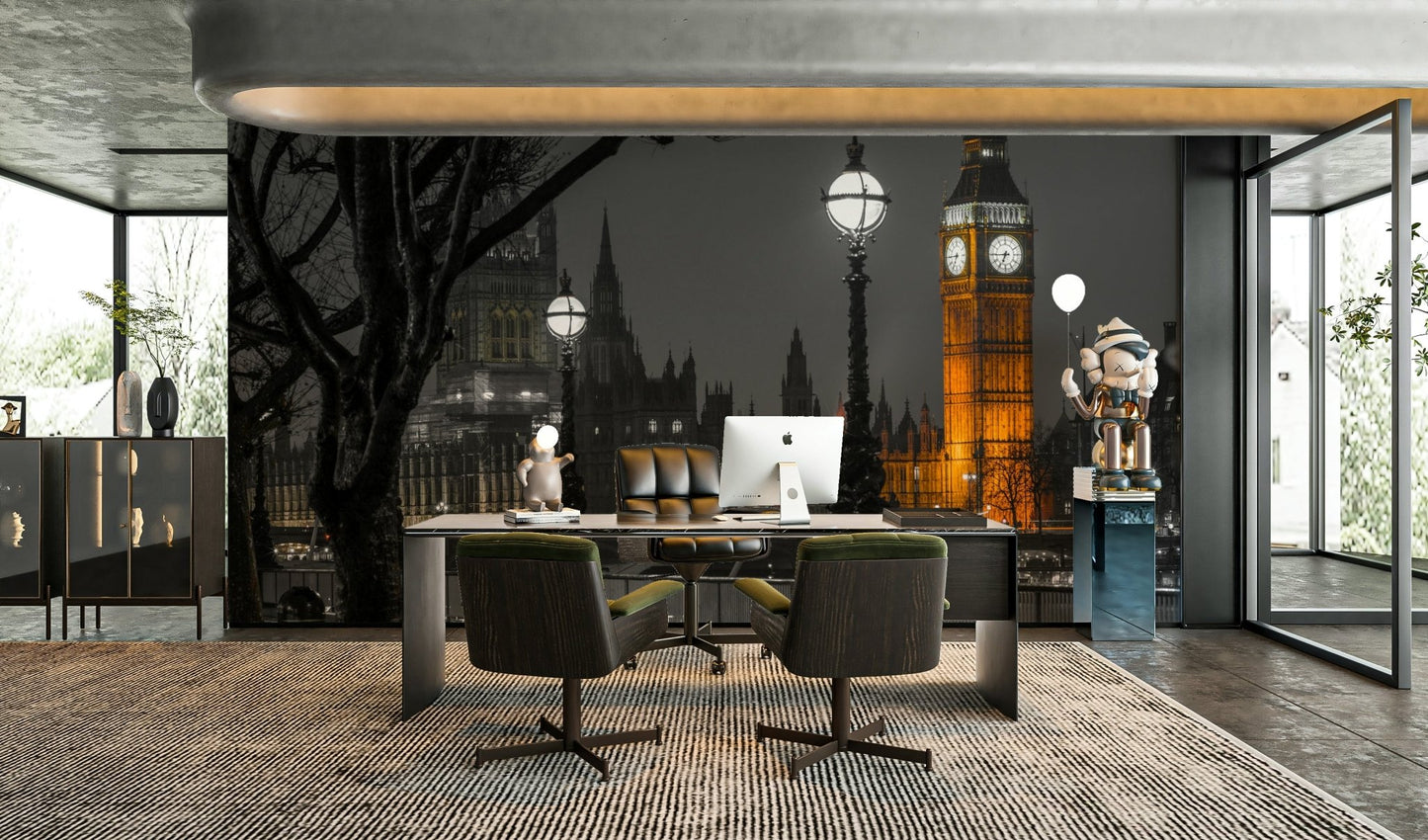 The detailed stone of the clock tower is the main focus.

