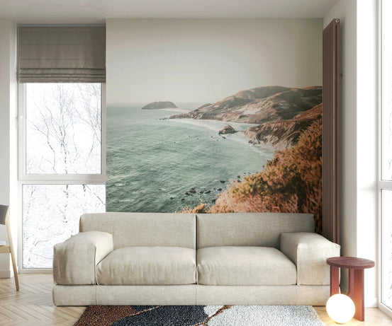 Big Sur coastline wall mural with dramatic ocean views, GD1721
