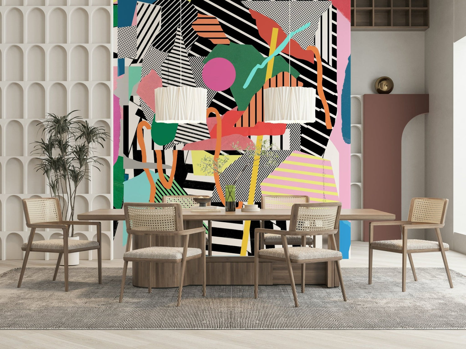 Big wall Wall Mural with chaotic geometric patterns. GD5430