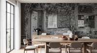 Dining corner with Bike at the Cafe Wall Mural and a quaint bicycle scene
