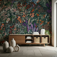 Detailed multi-colored foliage on the Biodiversity Canvas Wall Mural print., GD6488