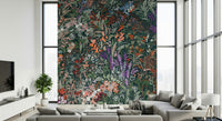 Deep green and purple colors of Biodiversity Canvas Wall Mural., GD6488