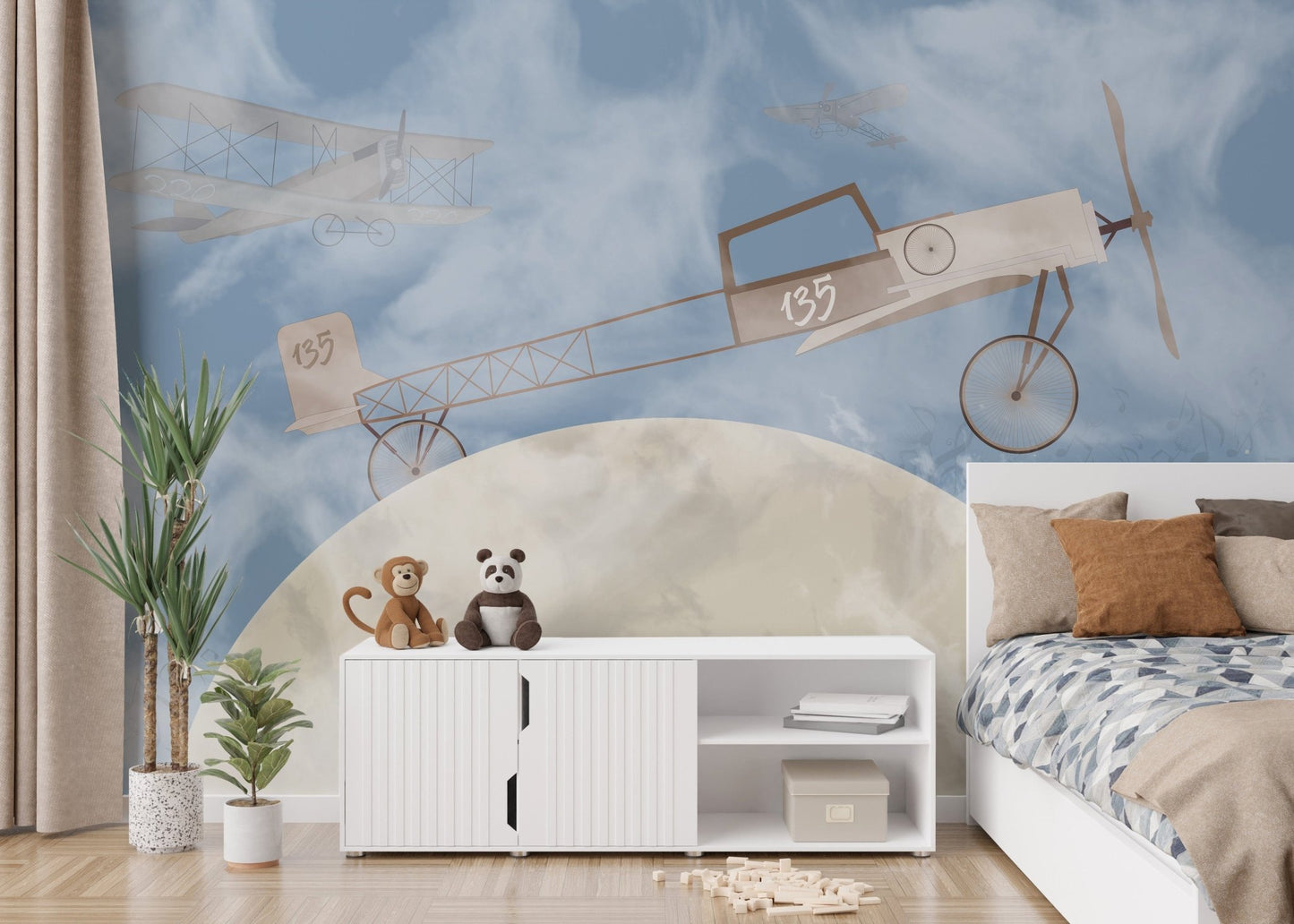 Planes on the Moon Wallpaper Murals - Giffywalls A899