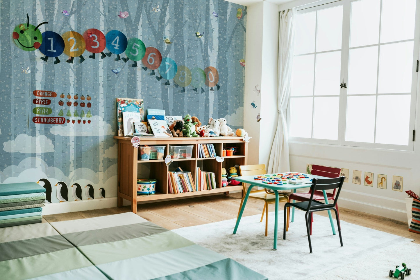 The lines are delicate and the shapes are fluid.

