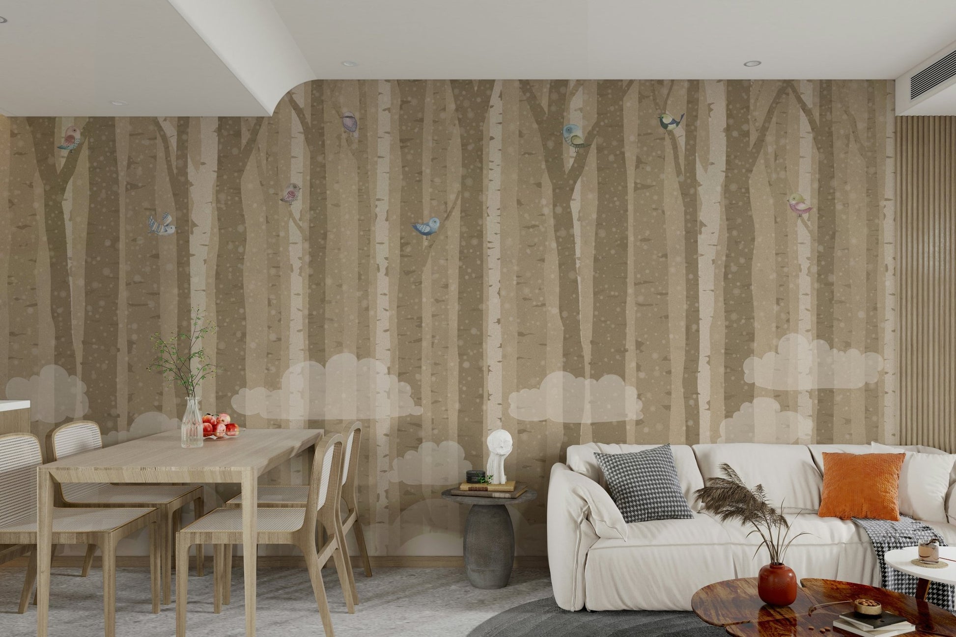 The lines are delicate and the shapes are fluid.

