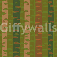 Textured look birch forest wallpaper mural for guest room walls.
